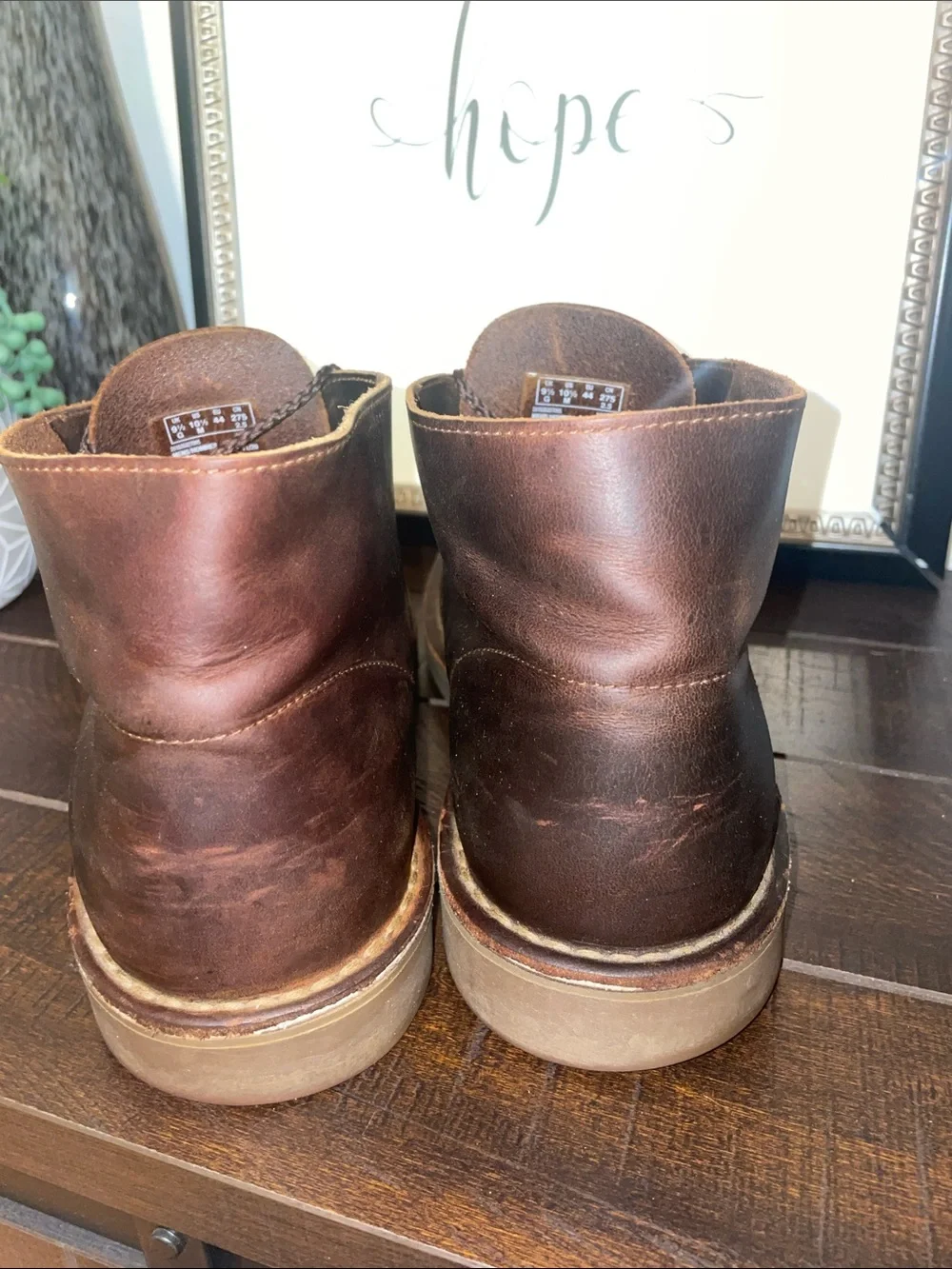 Clarks Bushacre II Men's Dark Brown Leather Chukka Dessert Boots Size 10.5 M